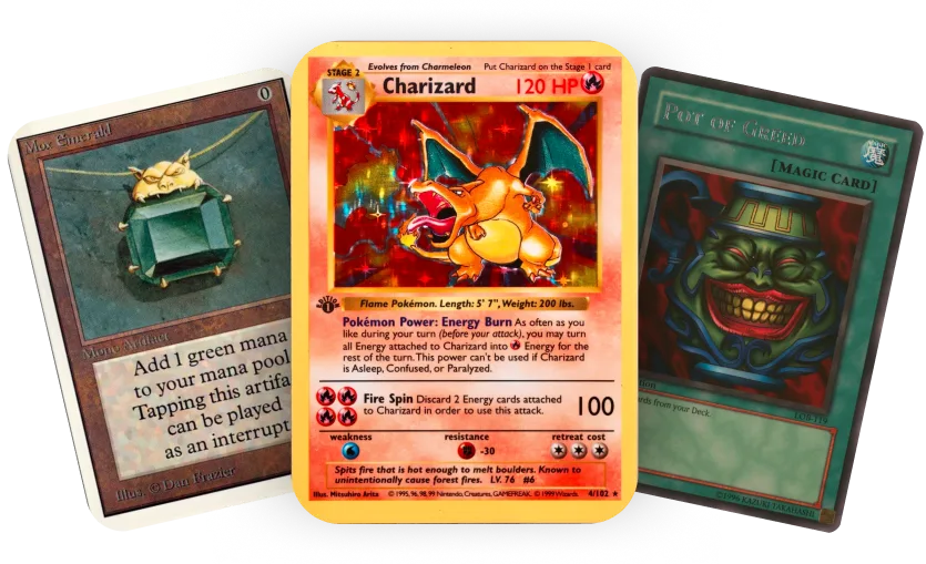 Pokemon Yugioh and Magic Cards