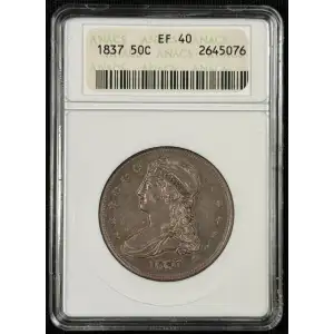 Half Dollars---Capped Bust, Reeded Edge 1836-1839 -Silver- 0.5 Dollar (2)