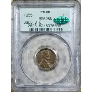 1955 1C Doubled Die Obverse, BN